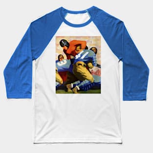 Vintage Sports, Football Players in a Game Baseball T-Shirt